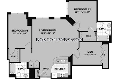 Waltham Apartment for rent 2 Bedrooms 2 Baths - $3,127